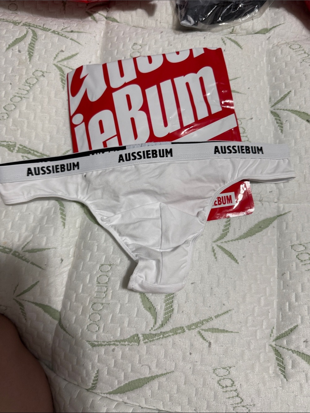 Aussiebum Men's White Logo Brief - Low Rise Support new without tag